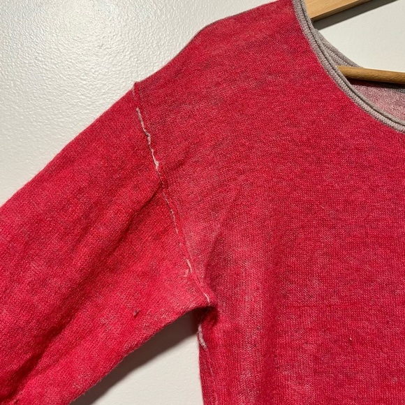 Pink & Gray Colorblock Crewneck Sweater Shirt - Picture 7 of 9